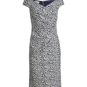 Never won Teri Jon cap sleeve blue dress size 14